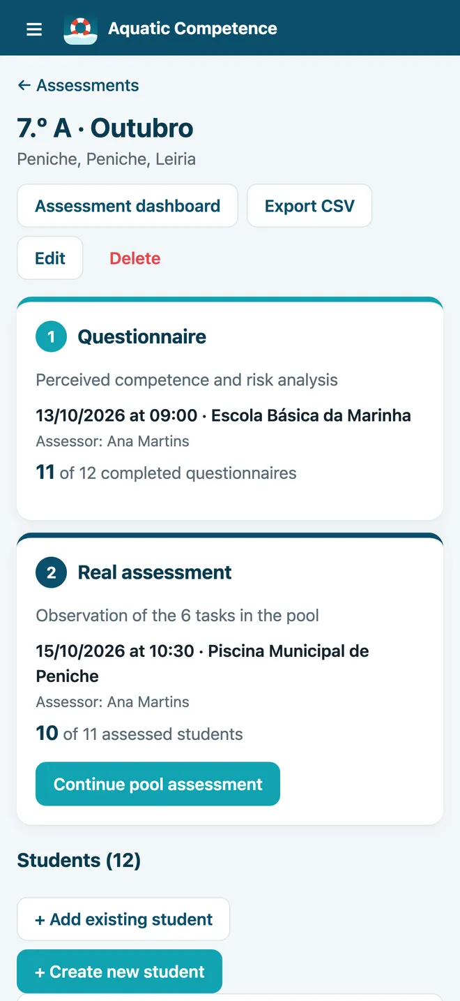 The two stages of an assessment